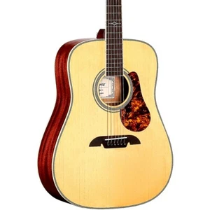 Alvarez MD60E Herringbone Dreadnought Acoustic-Electric Guitar Natural - Picture 1 of 8