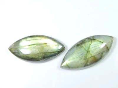Blue Labradorite Marquise 2 pezzi pietra preziosa naturale sciolta cristallin... - Immagine 1 di 4