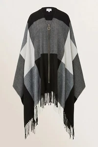 SEED HERITAGE Zip Front Check Poncho RRP $79.95 - Picture 1 of 5