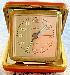 Vintage PETER Reisewecker Quarz im Etui - Bild 1 von 12