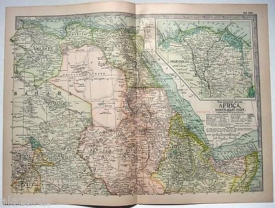 Northeastern Africa - Original 1902 Map by The Century Company. Antique - Image 1 of 3