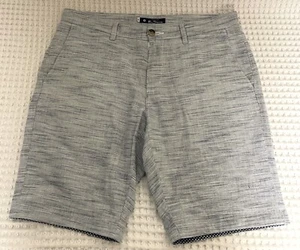 Ben Sherman Shorts Mens 33 Regular Fit Stretch Flex Chino Casual Flat Front Blue - Picture 1 of 15