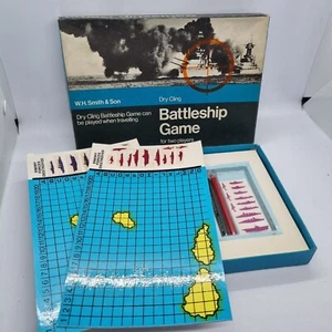 W.H.Smith Dry Cling Schlachtschiffe 70er Jahre komplett mit Bleistiften und Ersatzschiffen - Bild 1 von 4