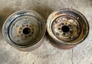 GENERAL MOTORS GM VINTAGE STEEL RIMS WHEELS 15" X 6.5" *SET OF 2 RIMS INCLUDED*  - Picture 1 of 9