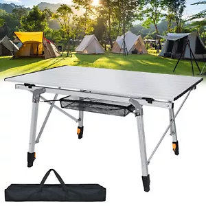 Campingtisch Faltbar Gartentisch Höhenverstellbar für Picknick mit Handtasche - Bild 1 von 13