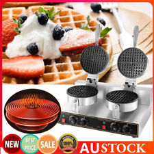 Double-head Commercial Waffle Maker Stainless Steel Non-stick Chaffle Maker AU