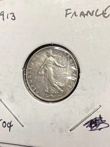 France 1913 50 Centimes silver - Picture 1 of 2