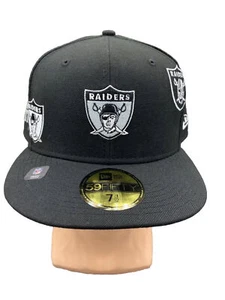 Raiders New Era 59FIFTY NFL x Just Don Fitted Baseball Cap Black Hat $75.00 NEW - Picture 1 of 12