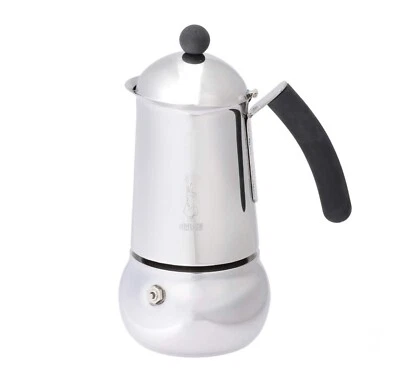 Bialetti Caffettiera Moka Class 10 tazze In Acciaio Inox Anche Per Induzione
