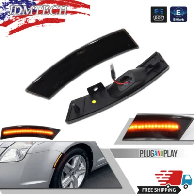 Luz de señalización lateral para guardabarros de rueda delantera de humo LED ámbar para Mercury Milan 2010-2012 Foto 1 de 4