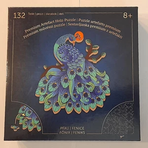 Premium Artefact Holz-Puzzle (Pfau/Fönix), ab 8 Jahren (132 Teile aus Holz) - Bild 1 von 4