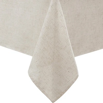 Laura Ashley Dothan Luxury Linen 120 x 60 (Rectangular Tablecloth), Taupe - Image 1 of 4