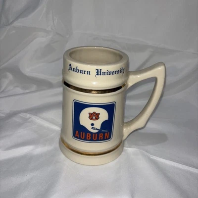 Taza de cerámica vintage Auburn University Cerámica Stein Casco Logo Hecho en EE. UU. Foto 1 de 4