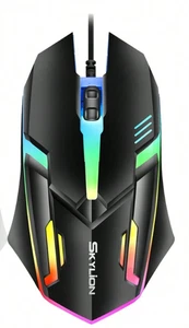 MOUSE GAMING con FIlo 1600 DPI USB NERO FILO WIFI PC COMPUTER CORDLESS NOTEBOOK - Foto 1 di 3