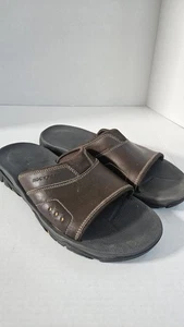 Rockport Men's Darwyn Slide 2 Sandal Brown Leather Size 11 - Picture 1 of 6