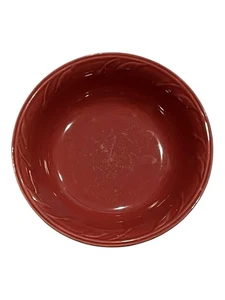 Signature Sorrento Debby Segura Wheat Brick Red Bowl 7” x 2” Good Used Condition - Picture 1 of 2