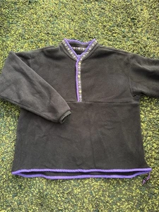 Vintage Alf Outdoor Climbing Camping Fleece Black With Purple Accents XL - Picture 1 of 7