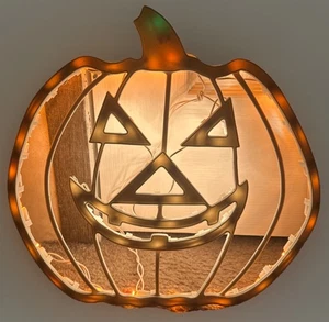 VINTAGE 2000 HALLOWEEN BELEUCHTETER KÜRBIS DEKOR JMC IMPACT - Bild 1 von 4