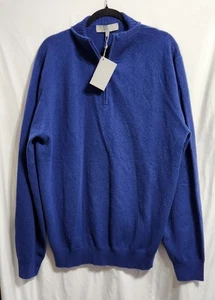 100% Cashmere Neiman Marcus Men's 1/4 Zip Sweater Sz XXL Gorgeous - Picture 1 of 10