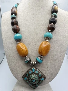 "Collar de cuentas estilo suroeste vintage 22""" - Imagen 1 de 8