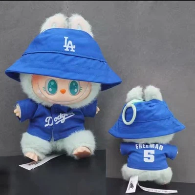 POP MART LABUBU The Monsters Plush LA Dodgers Jersey Clothes Outfit Set NO DOLL