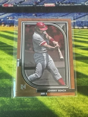 2021 Topps Museum Collection Copper #62 Johnny Bench Cincinnati Reds HOF - Image 1 of 2