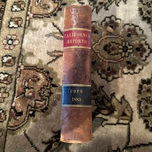 Antique VTG 1883 California Reports Leather Bound Book, Volume 63 25A3602 - Picture 1 of 4