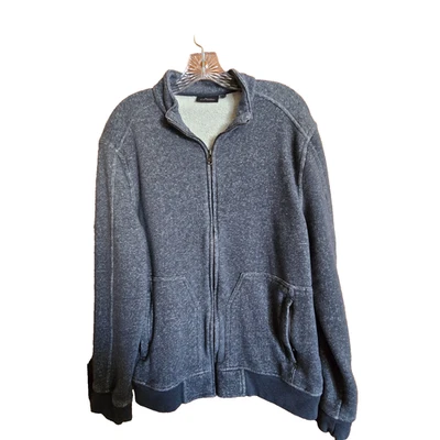 Marc Anthony 男式蓝色短夹克全拉链带拉链口袋,尺寸 L — 第 1/3 张图片