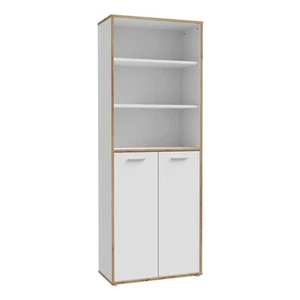 Büroschrank Aktenschrank 2 Türen 3 Fächer Artisan Eiche Dekor Weiß 85 x 227 cm - Bild 1 von 6