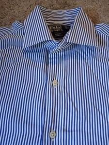 Polo Ralph Lauren chemise boutonnée homme bleu moyen rayé Regent coupe classique - Photo 1/13
