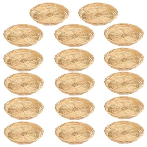 17 PCS 9.8 inch Bamboo Paper Plate Holder, Hand Weave wicker plate holders fo... - Picture 1 of 8