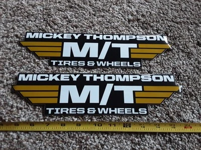 Lote de 2 calcomanías adhesivas para neumáticos de carreras Mickey Thompson M/T Outlaw Drag Radial SS Foto 1 de 3
