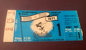 Biglietto AlCS Game 1 1971 Atletica Vs Orioles - Foto 1 di 6