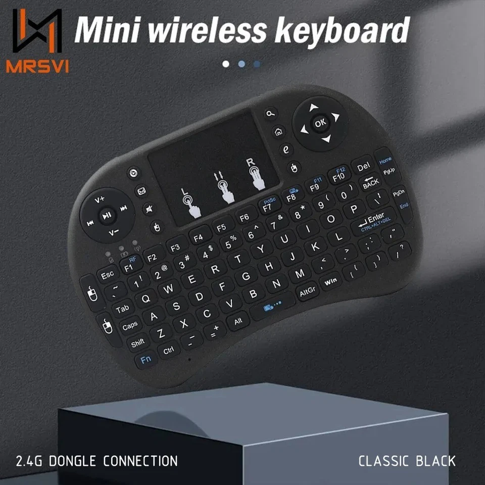 Mini Portable Wireless Keyboard Touchpad For Android Smart TV Box PC Laptop - Image 1 of 4