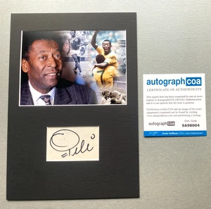 PELE (†2022) firmado Picaporte 20x30 autógrafo + certificado ACOA - Imagen 1 de 4