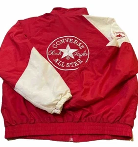 Converse Vtg 90s Full Zip Mesh Lined Windbreaker Jacket Men’s XL Embroidered - Picture 1 of 13
