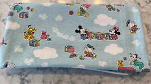 Vintage Disney Babies Fabric 36x60” Peter Pan Fabrics 1984 Goofy Mickey Minnie - Picture 1 of 13