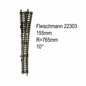 Rail aiguillage droit droit manuel 155mm-N-1/160-FLEISCHMANN 22303 - Imagen 1 de 1