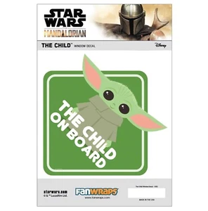 FANWRAPS EL NIÑO A BORDO VINILO VEHÍCULO GRÁFICO Star Wars Mandalorian Pegatina - Imagen 1 de 3