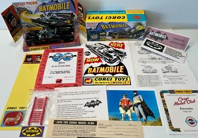 MIB 2024 Gloss Reissue of 267 Corgi Batmobile Collection of Extras! USA Ship! - Image 1 of 4