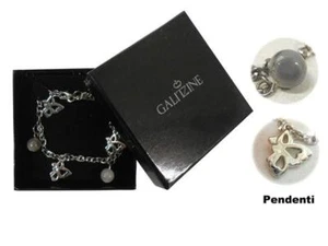 BRACCIALE BRACCIALETTO GALITZIN CON CHARM PERLINE FARFALLE DONNA BIGIOTTERIA - Imagen 1 de 1