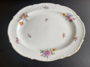 Plato para servir ovalado Royal Cauldon Bone China 14"" de ancho Marita V 9612 casi como nuevo - Imagen 1 de 4