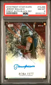 JEREMY BULLOCH 2018 Finest Star Wars BLACK REF AUTO Autograph SP 03/10 - PSA 8 - Picture 1 of 2