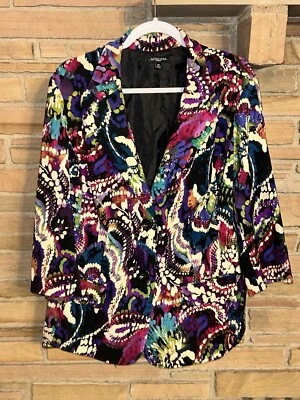 NOTATIONS WOMEN'S SIZE  3X MULTI COLOR FLORAL CASUAL JACKET - Image 1 of 4