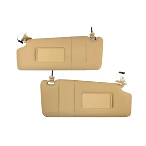 2007 - 2010 BMW X3 E83 sunvisor set OEM pair Tan illuminated sun visors - Bild 1 von 6