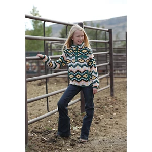 Cruel Denim Girls Forest Green Fleece Pullover CWK8720001 - Picture 1 of 7