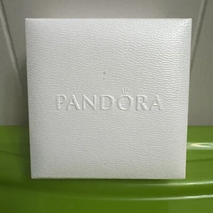 Pandora EMPTY Gift Box Charm Bracelet Jewelry Box w/ Dust Bag! (3.5”x3.5”x1.6”) - Picture 1 of 9