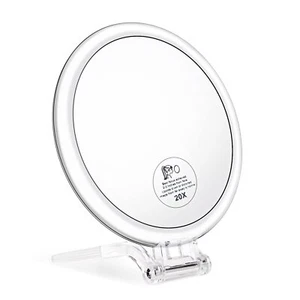 Magnifying Handheld Mirror Double Sided 1x 20x Magnification Hand Mirror Travel - Picture 1 of 7