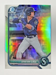 2022 Bowman Draft - Jonatan Clase Prospect Chrome Refractor #BDC-30 Mariners - Picture 1 of 4