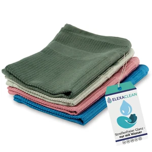 Mikrofaser Putztücher, 4er Set, 55x40cm - Mikrofasertücher Allzweck streifenfrei - Bild 1 von 9